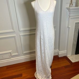 Lilly Pulitzer NWT Med White knit lace maxi dress
